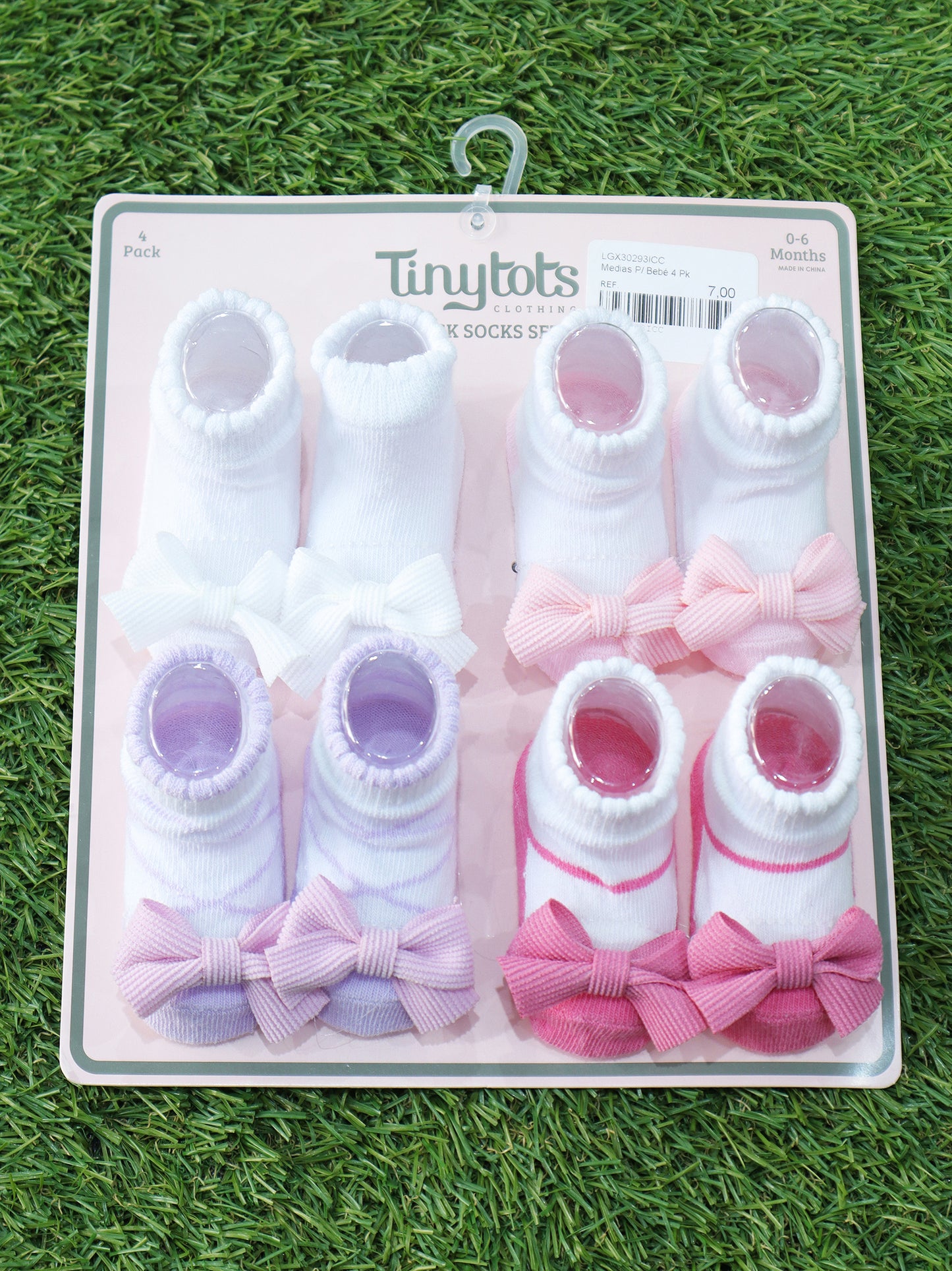 Set de 4 medias para niñas