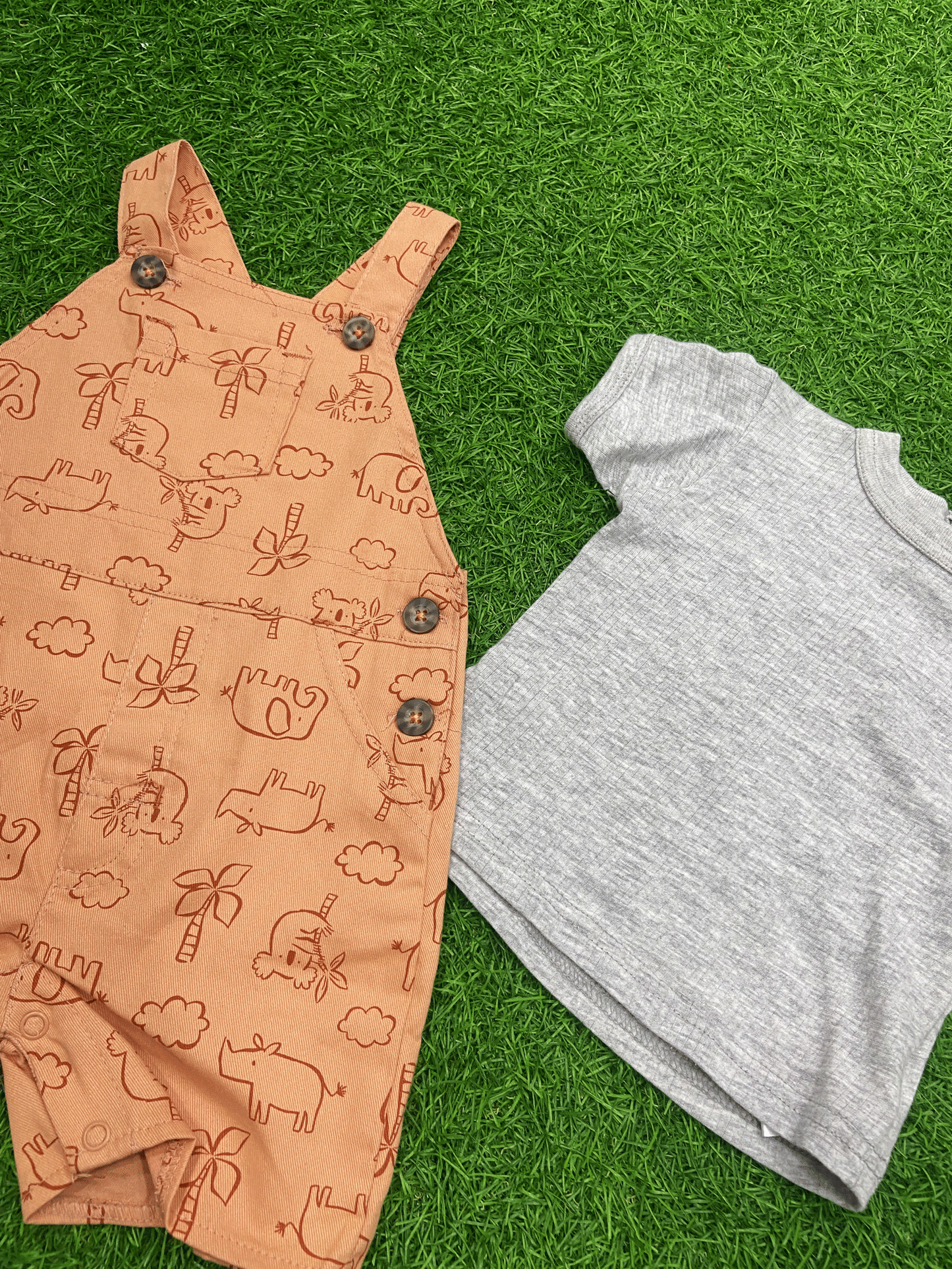 CONJUNTO OVERALL PARA BEBES-D84435TT