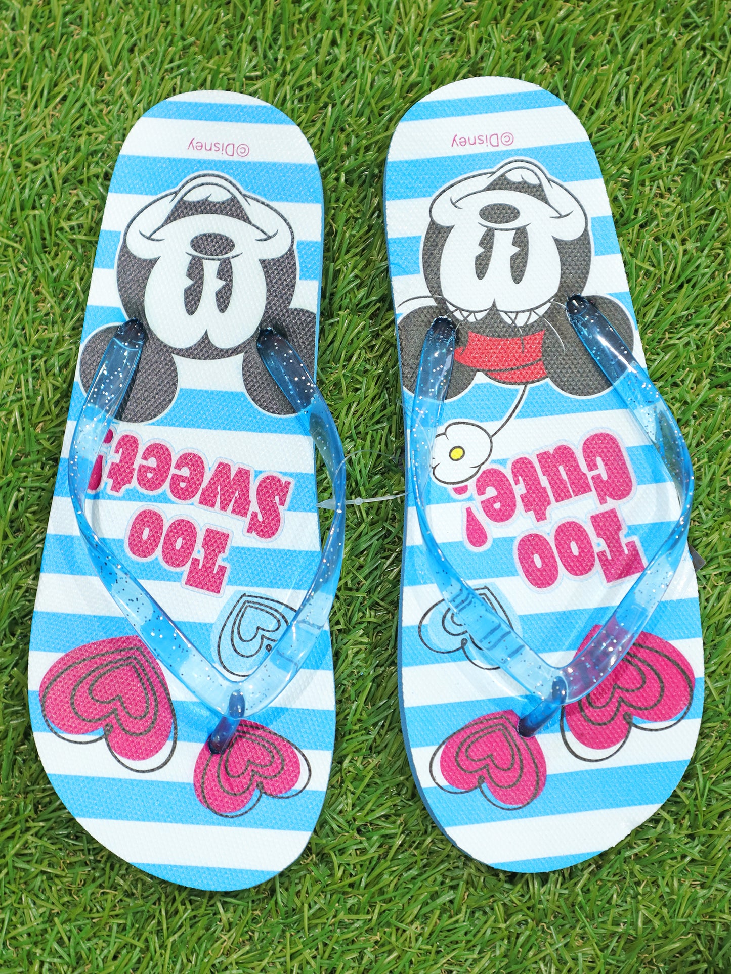 Cholas de minnie con franjas y corazones -D8AD462C