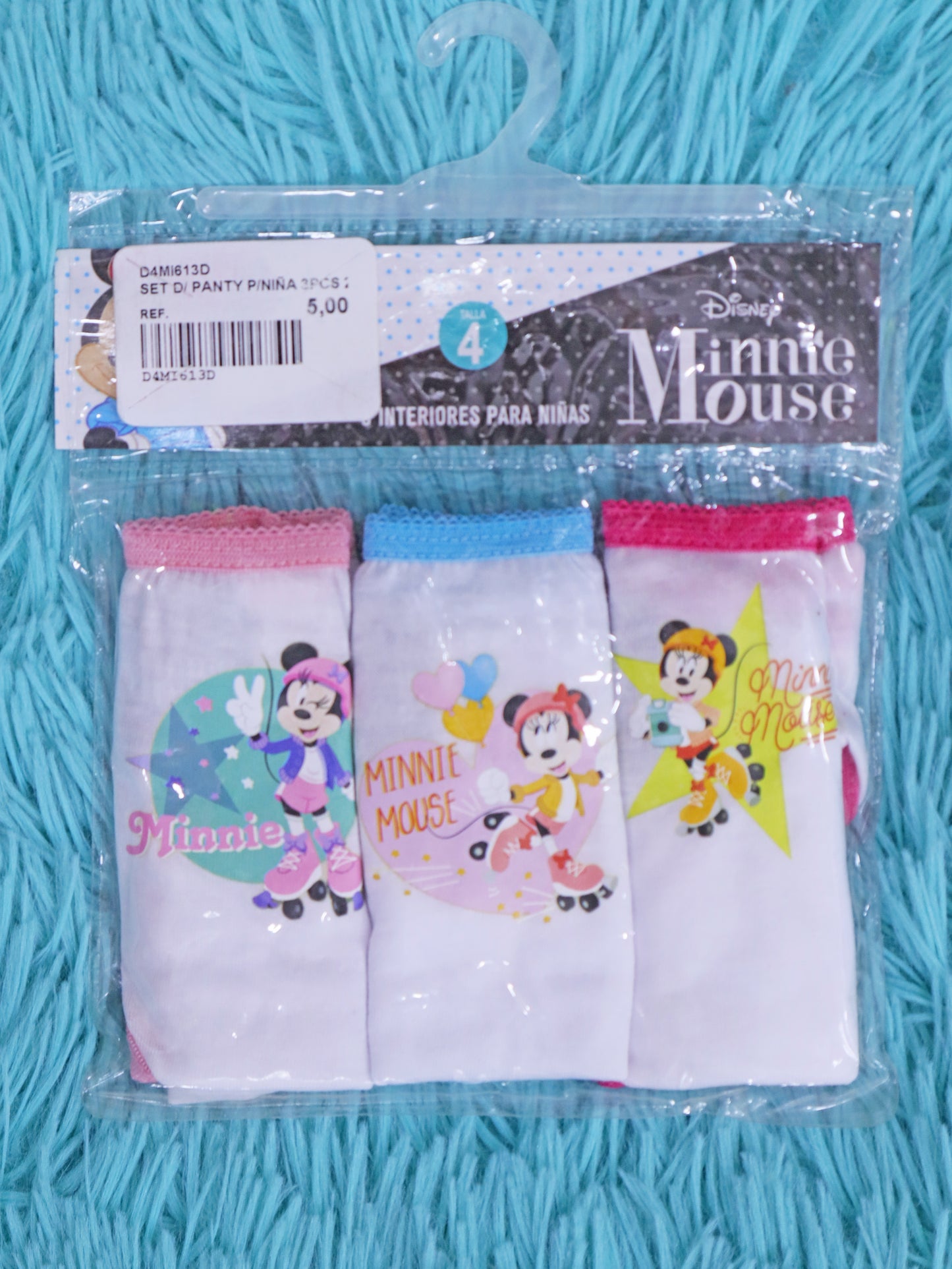 Set 3 pantys temática Minnie Mouse -D4MI613D