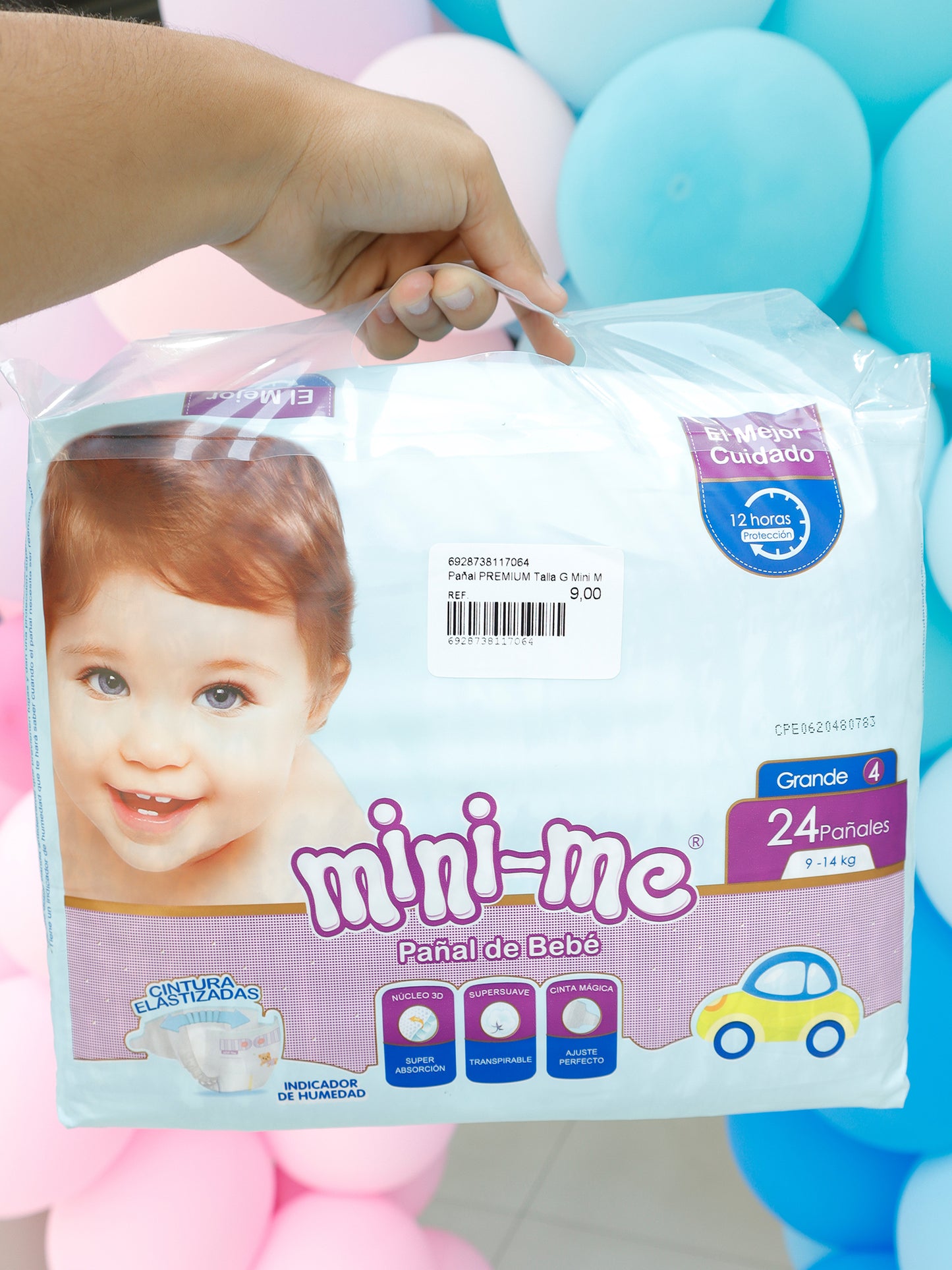Pañales grandes con 12 horas de protección G