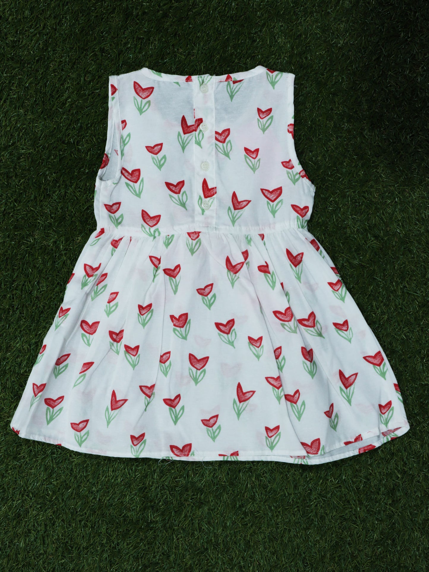 Vestido de rosas con lazo - 2540