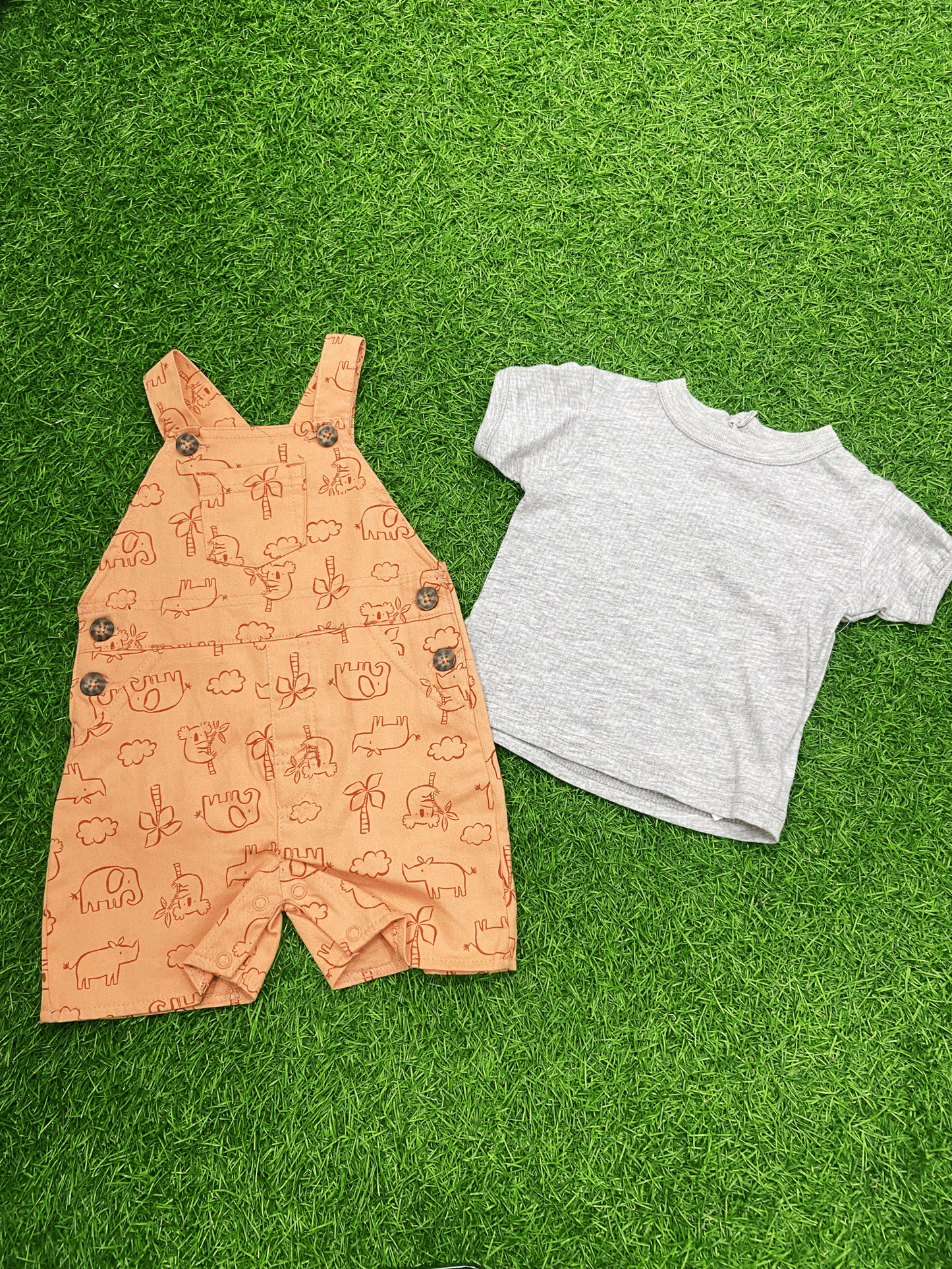 CONJUNTO OVERALL PARA BEBES-D84435TT