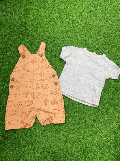 CONJUNTO OVERALL PARA BEBES-D84435TT