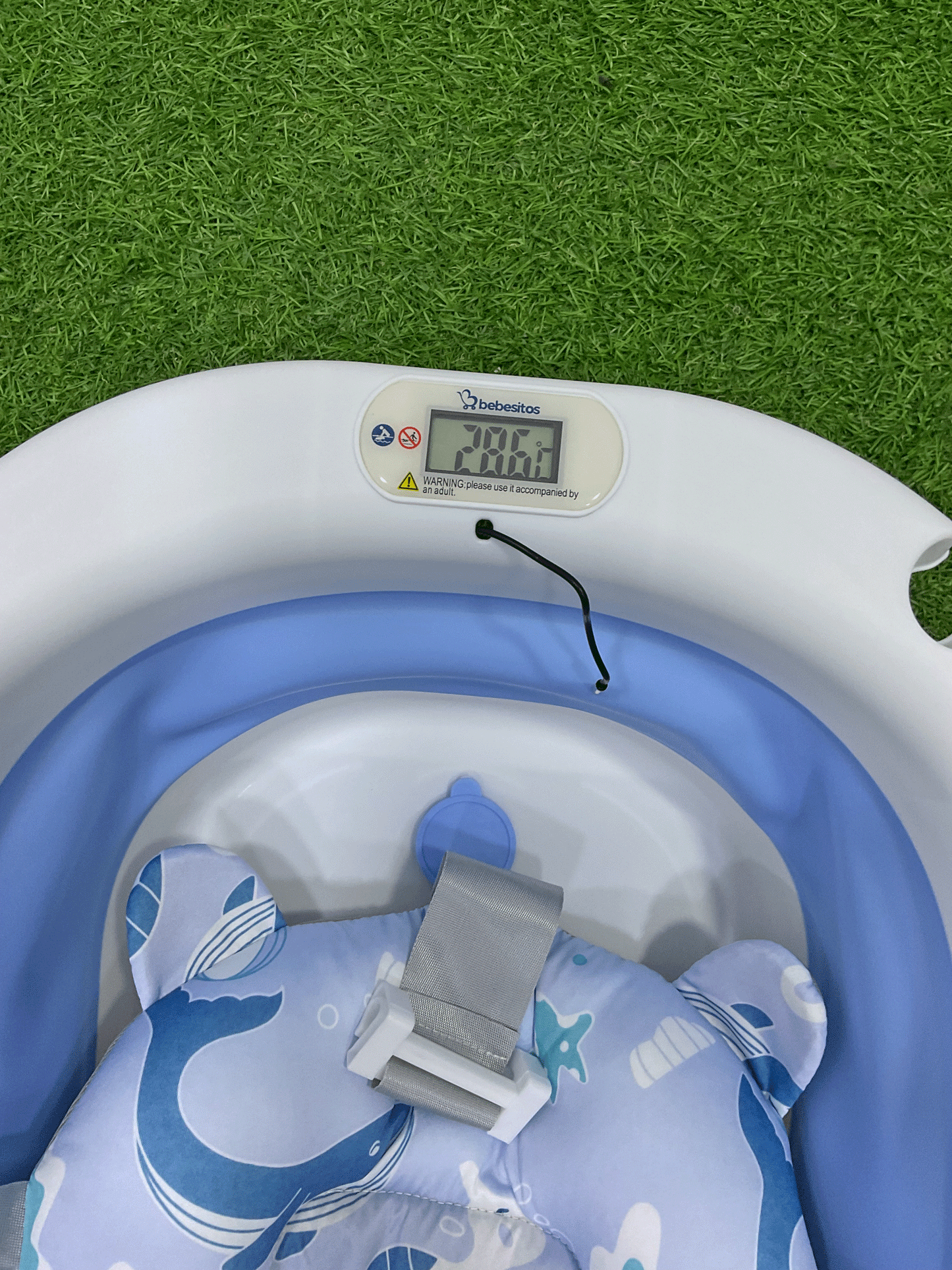 BAÑERA PLEGABLE CON TERMÓMETRO DÍGITAL - TUBBY6600