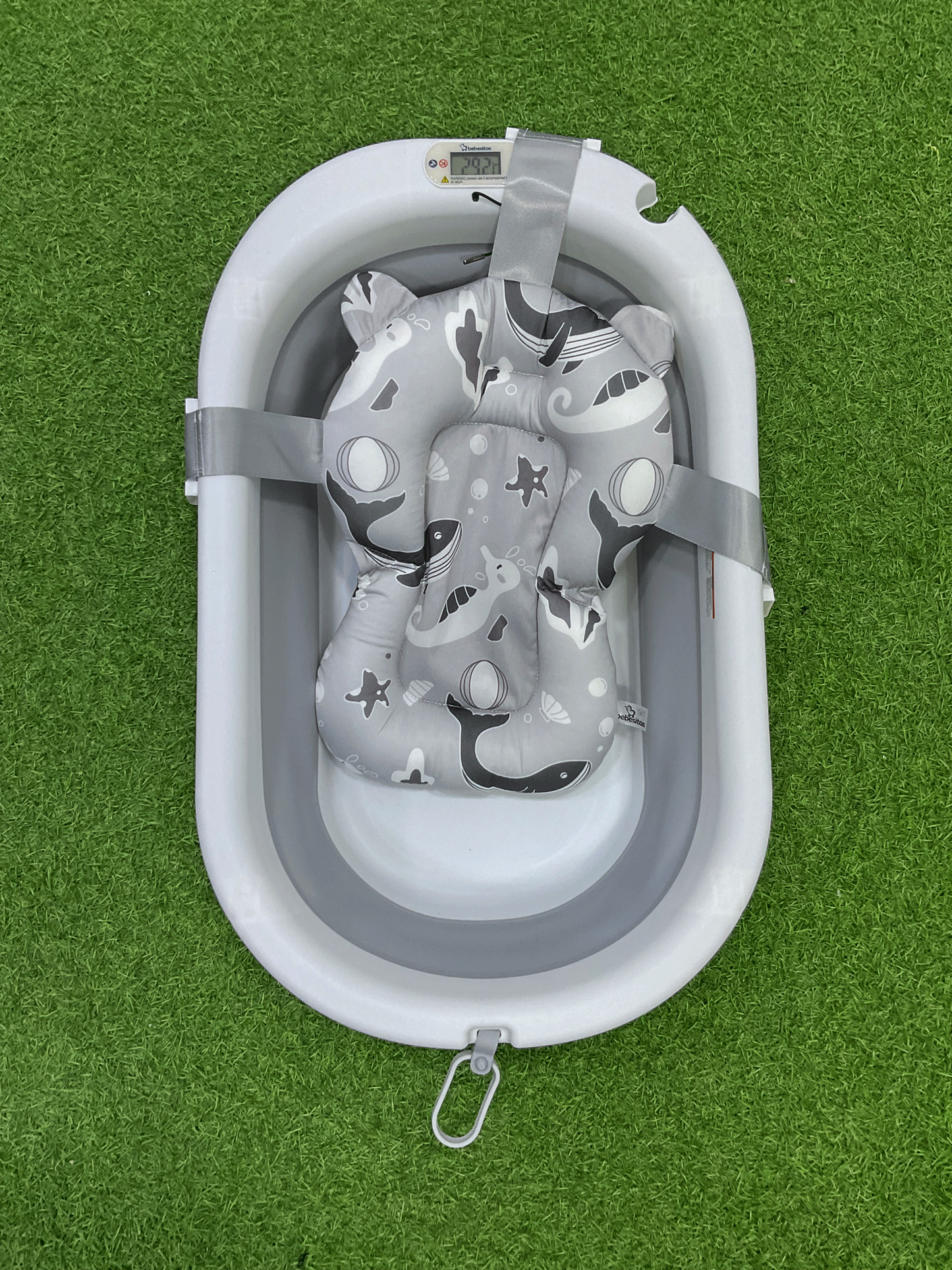 BAÑERA PLEGABLE CON TERMÓMETRO DÍGITAL - TUBBY6600