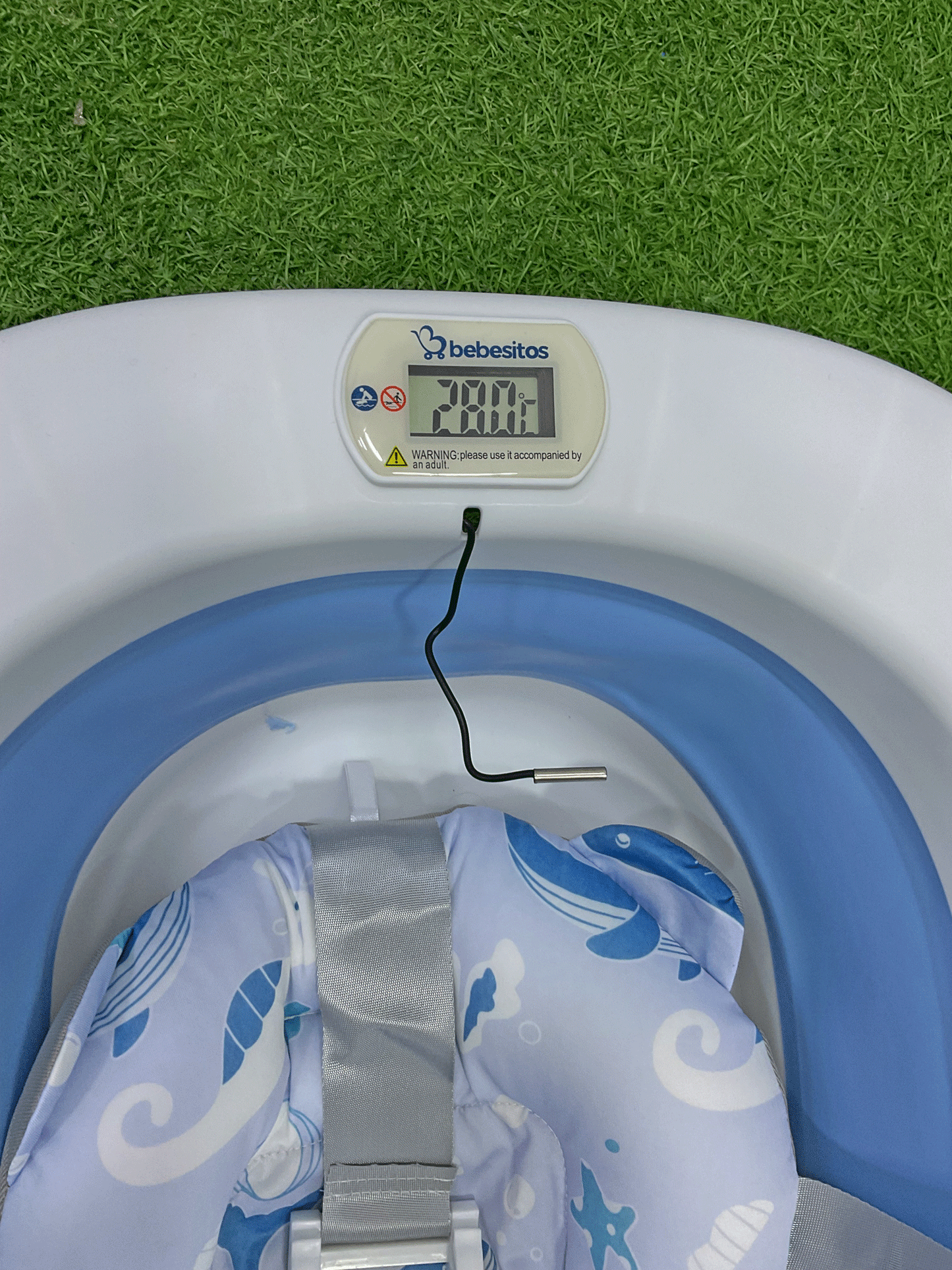 BAÑERA PLEGABLE CON TERMÓMETRO DÍGITAL - JJQ6666