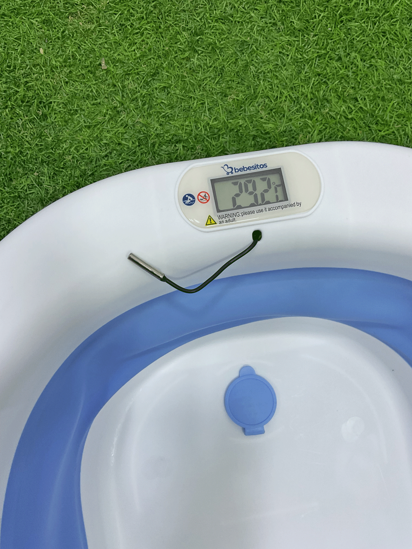 BAÑERA PLEGABLE CON TERMÓMETRO DÍGITAL -TUBBY5500