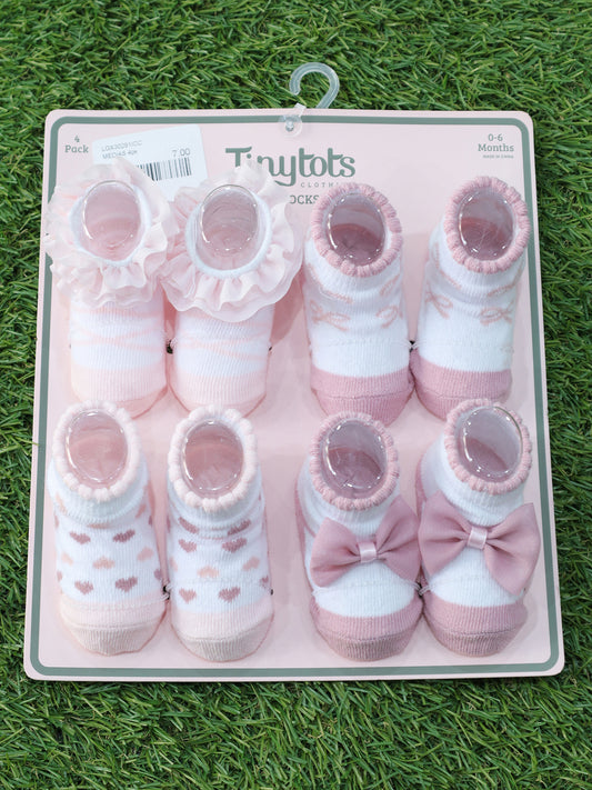 Set de 4 medias para niñas