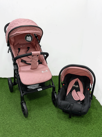 COCHE CON PORTA BEBE - 300DPINK