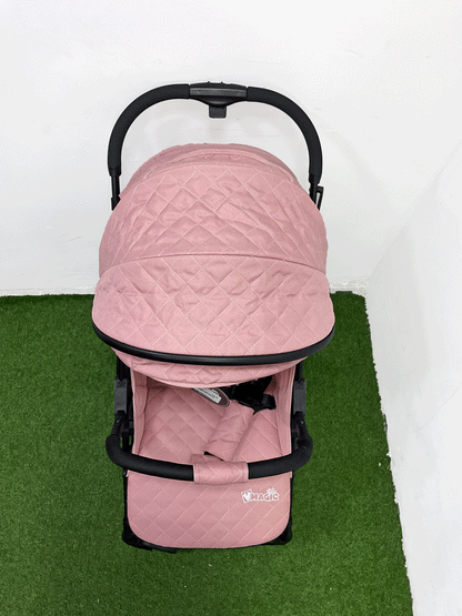 COCHE CON PORTA BEBE - 300DPINK