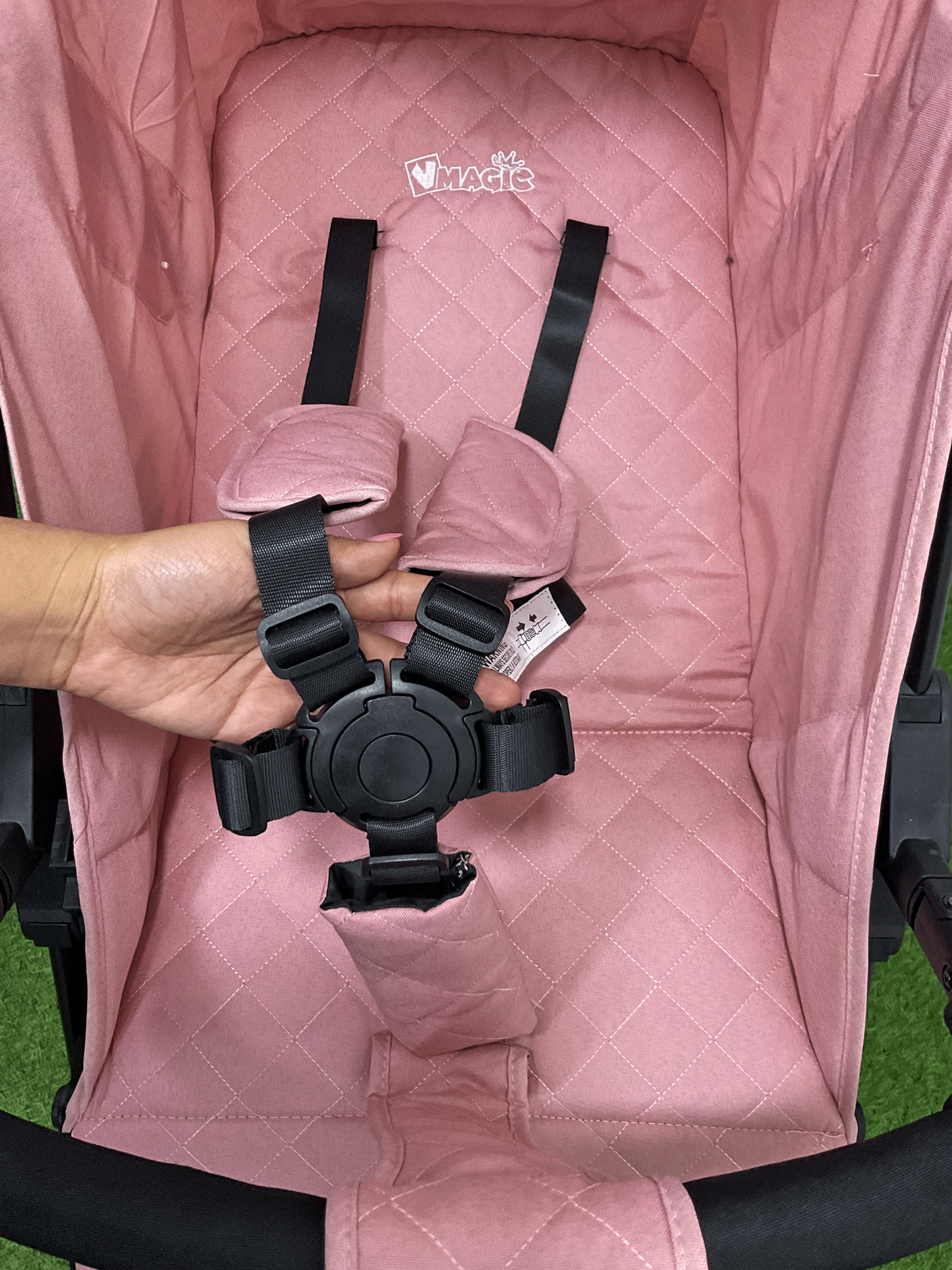 COCHE CON PORTA BEBE - 300DPINK