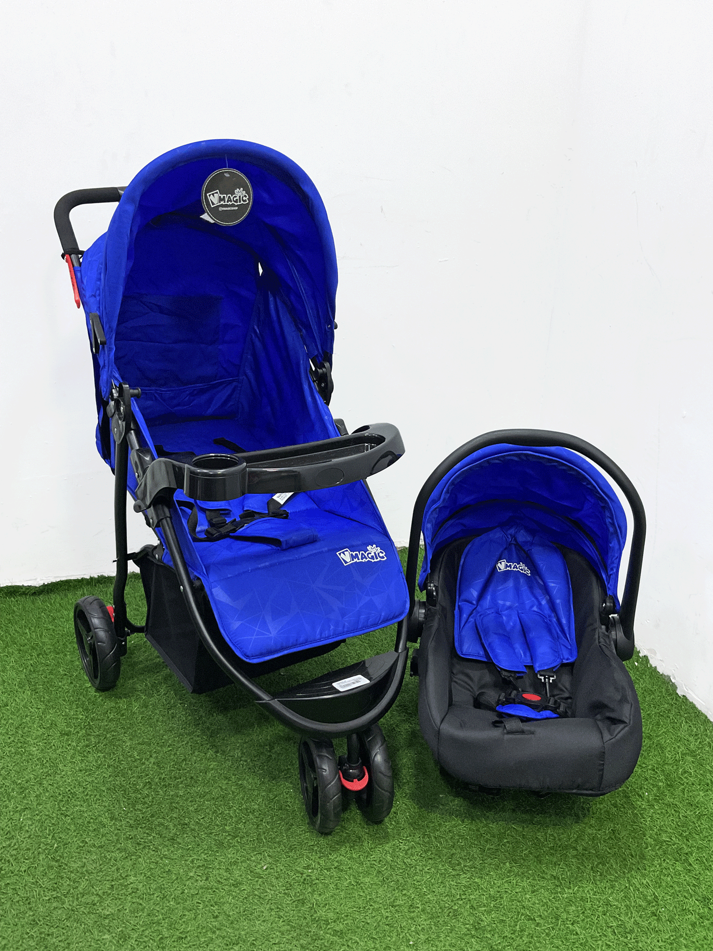COCHE CON PORTA BEBE - HZ006BLUE