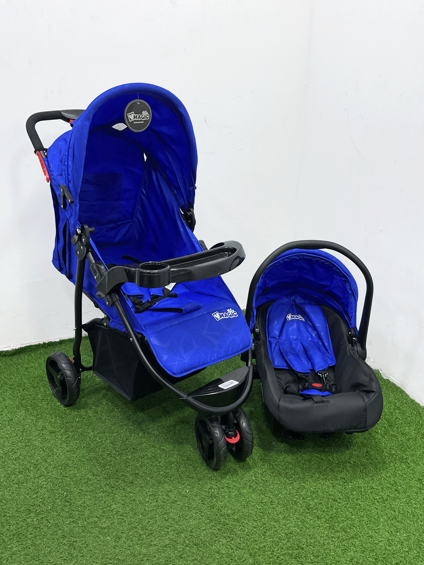 COCHE CON PORTA BEBE - HZ006BLUE