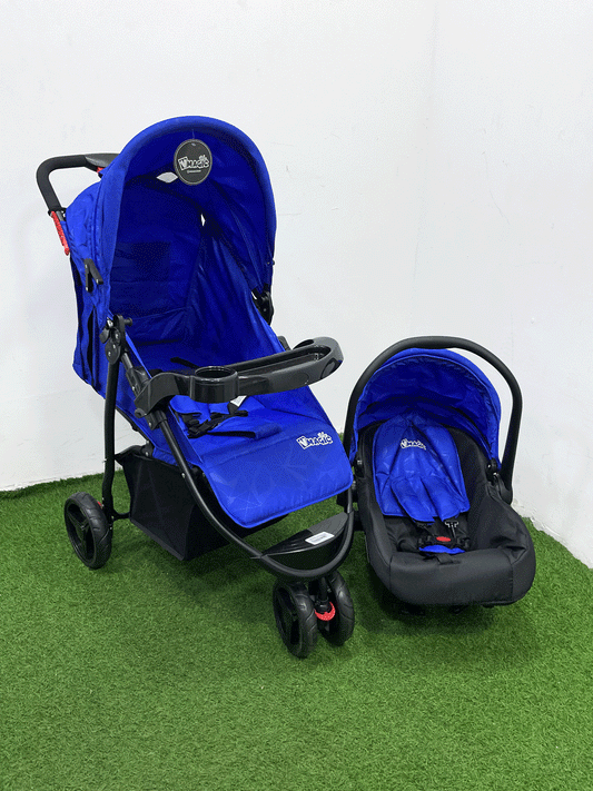 COCHE CON PORTA BEBE - HZ006BLUE