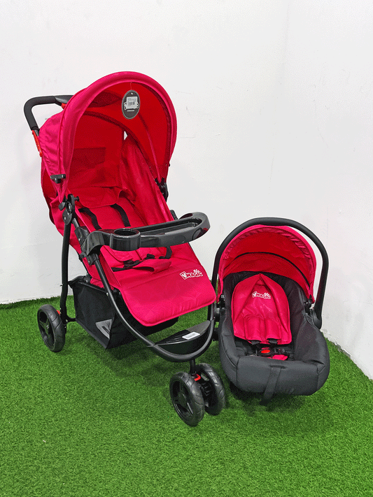 COCHE CON PORTA BEBE - HZ006PINK