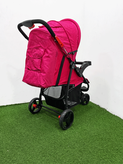 COCHE CON PORTA BEBE - HZ006PINK