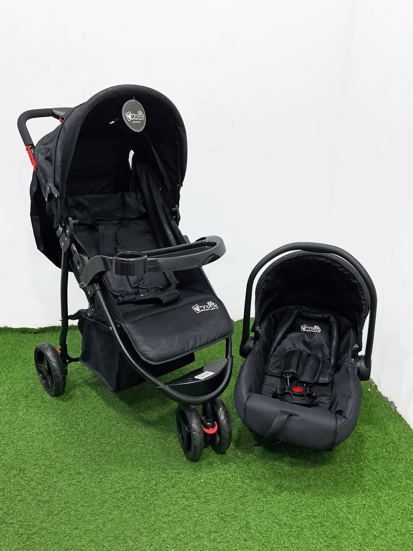 COCHE CON PORTA BEBE - HZ006BLACK