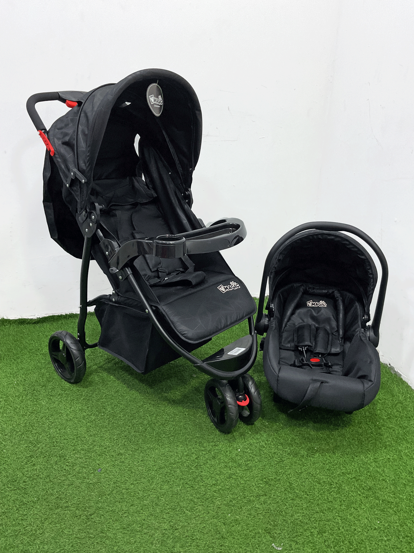 COCHE CON PORTA BEBE - HZ006BLACK