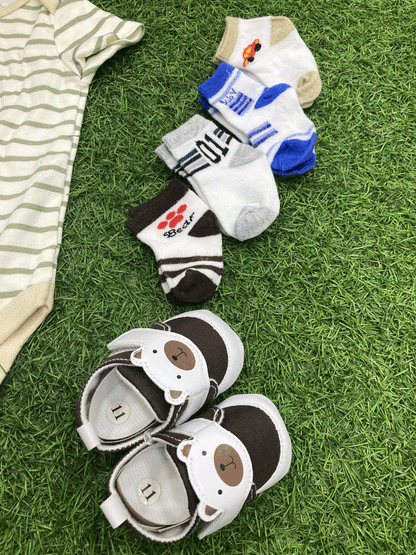 SET DE BODY,ZAPATOS Y MEDIAS PARA BEBE - 87070