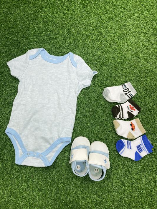 SET DE BODY,ZAPATOS Y MEDIAS PARA BEBE - 87070