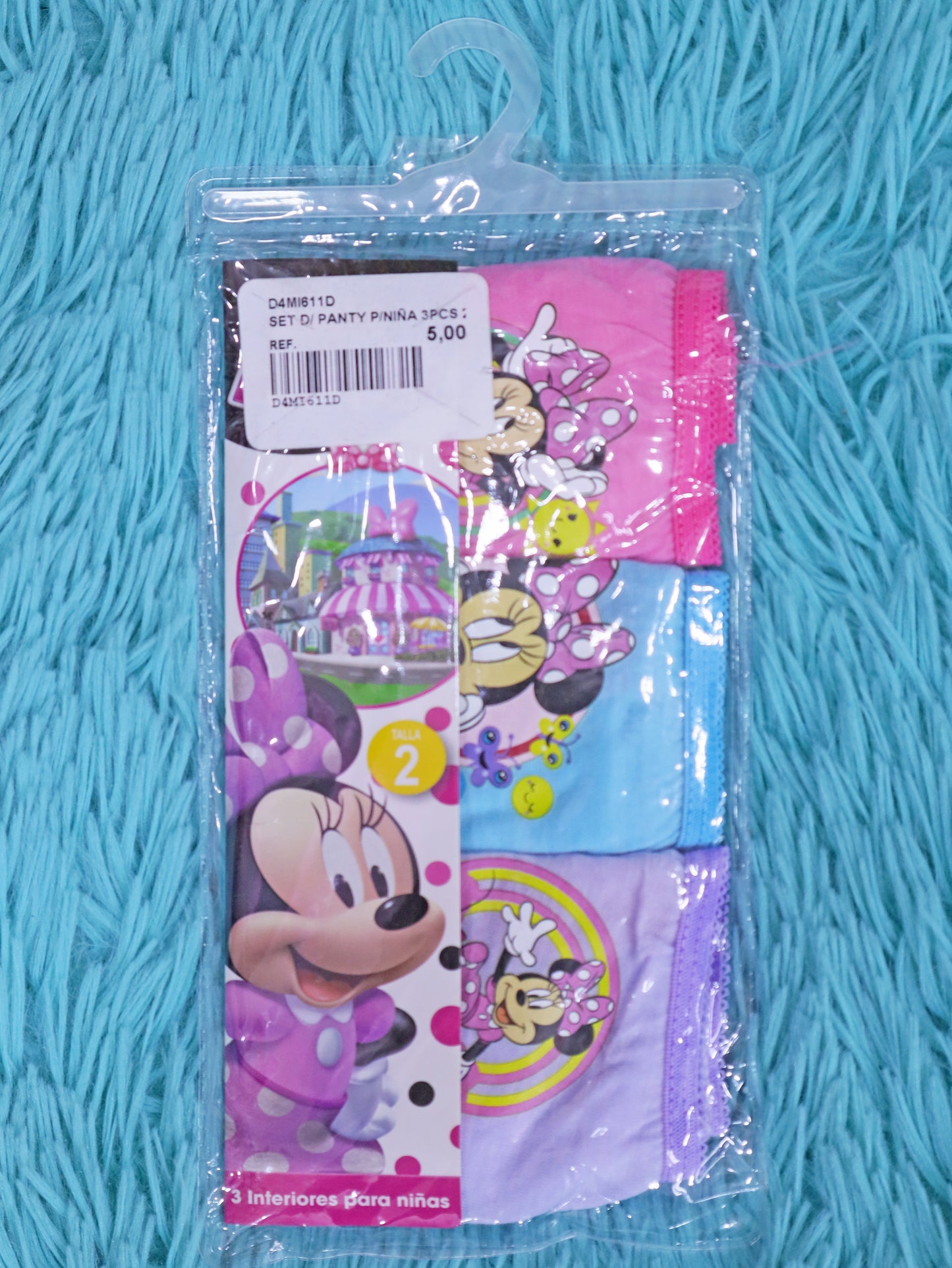 Set 3 pantys temática Minnie Mouse -D4MI611D