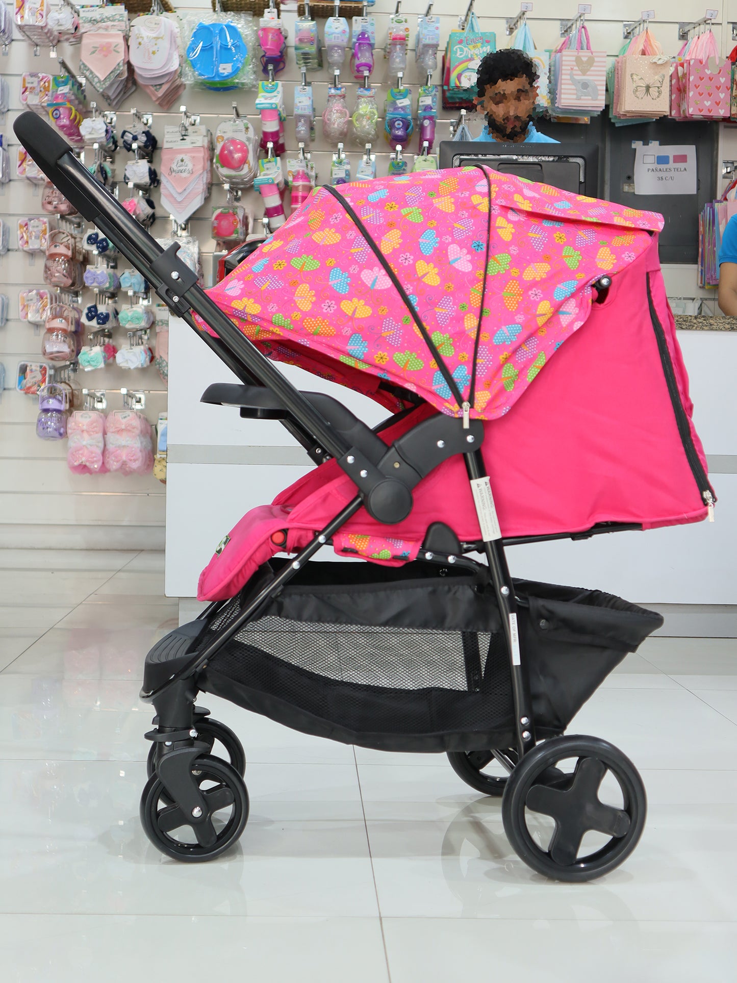 Coche con porta bebé DOBLE VISTA- SPM1000