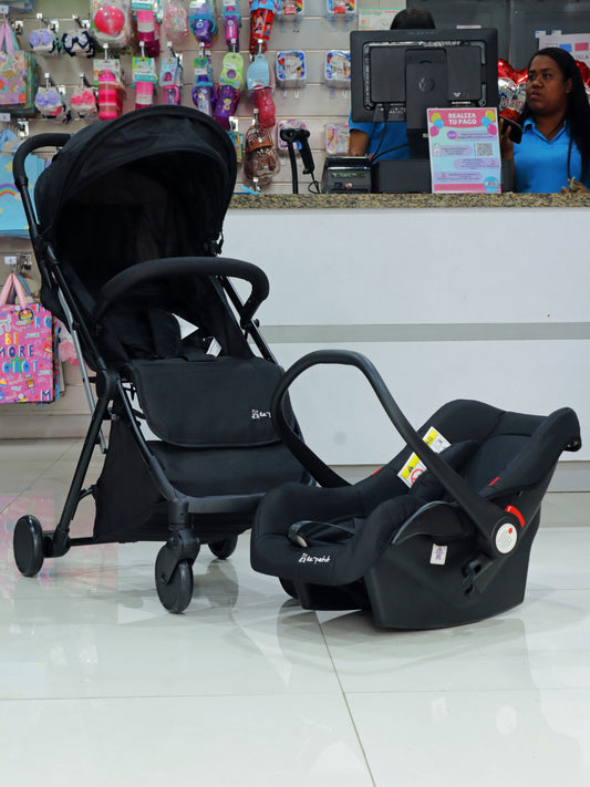 Coche con porta bebé - LP9947BLCK